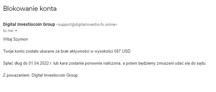 Digital Investiocoin Group scam